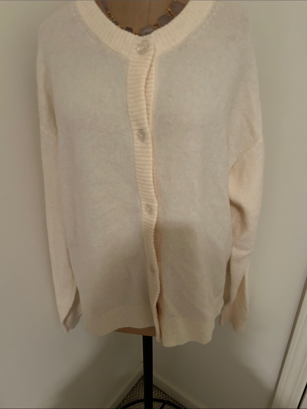 American Vintage ivory button down cardigan sweater